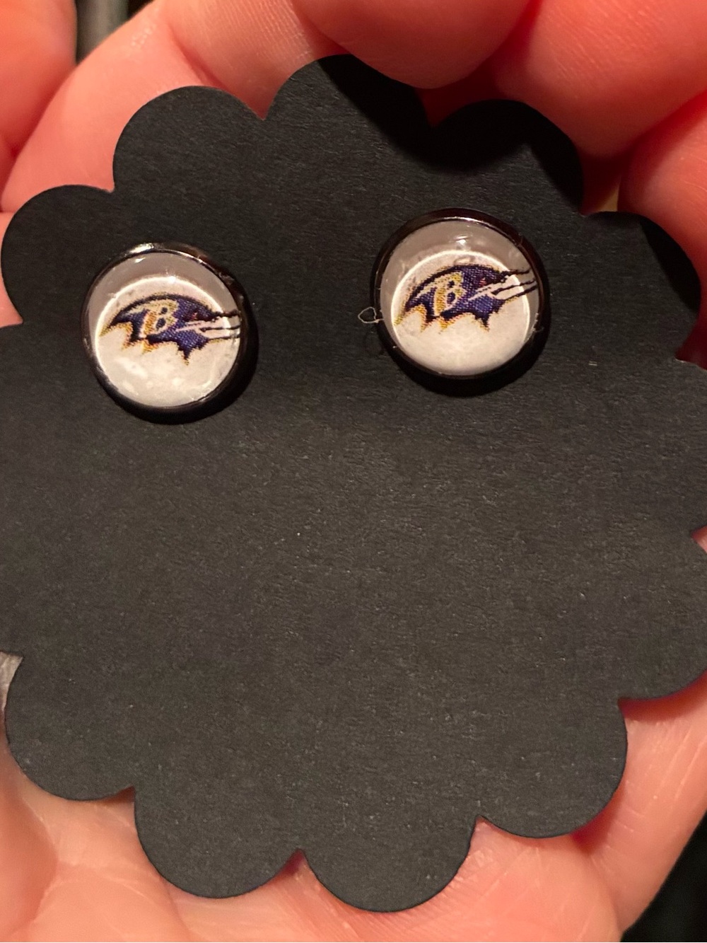 Baltimore Ravens Logo Stud Earrings